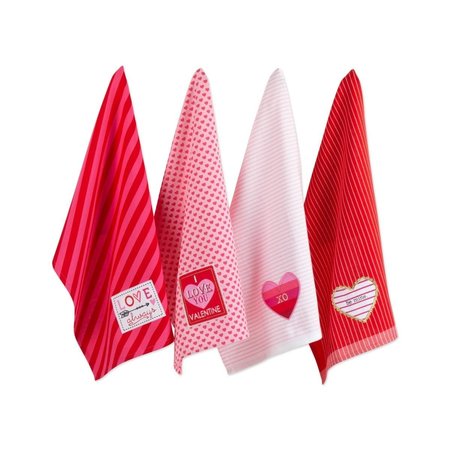 DESIGN IMPORTS Assorted Valentines Embellished Dishtowel CAMZ11122